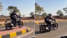 Viral: Royal Enfield Himalayan 450 Being Ridden On Divider, Netizens School Rider On Civic Sense