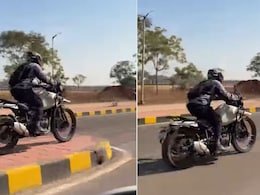 Viral: Royal Enfield Himalayan 450 Being Ridden On Divider, Netizens School Rider On Civic Sense