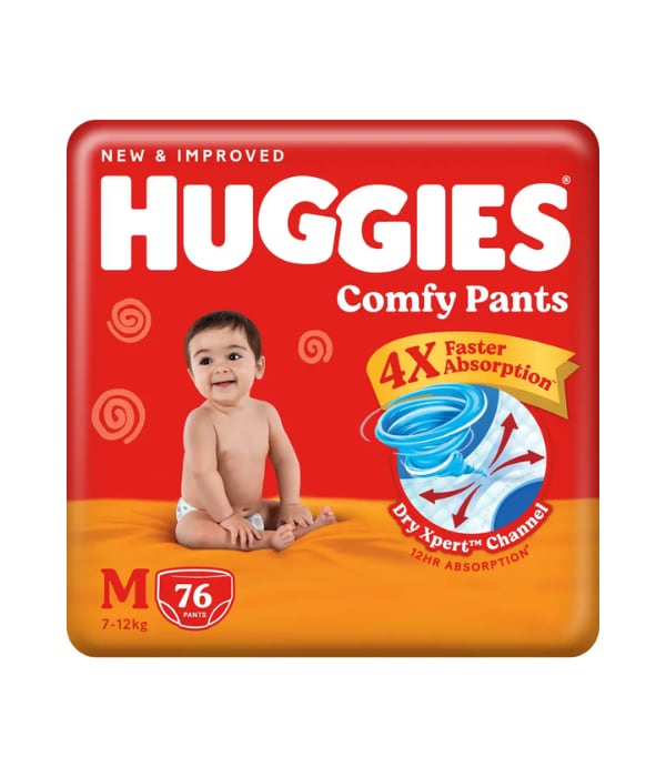 Click here to buy: Huggies Comfy Baby Diaper Pants