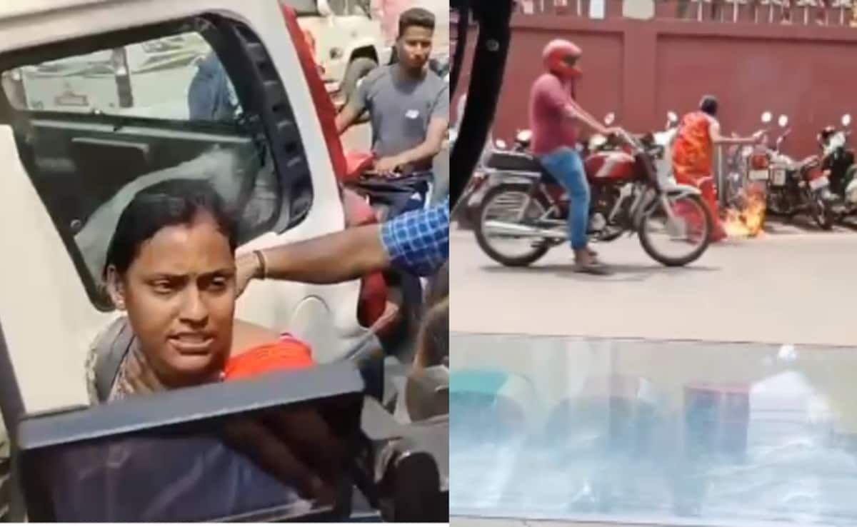 Video: Woman Sets Vehicles On Fire Near Orissa High Court