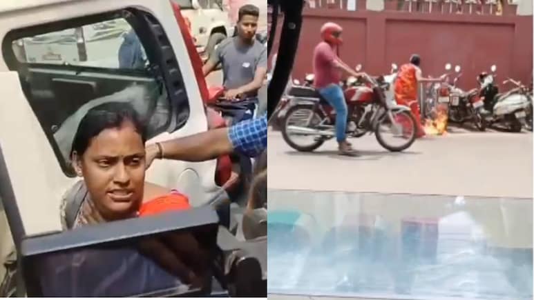 Video: Woman Sets Vehicles On Fire Near Orissa High Court