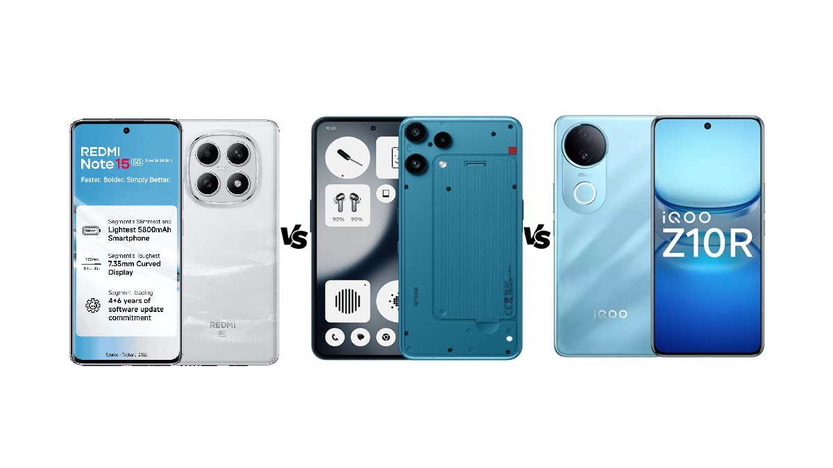 Redmi Note 15 SE vs Nothing Phone 3a Lite 5G vs iQOO Z10R 5G: कौन सा फोन है बेस्ट, जानें