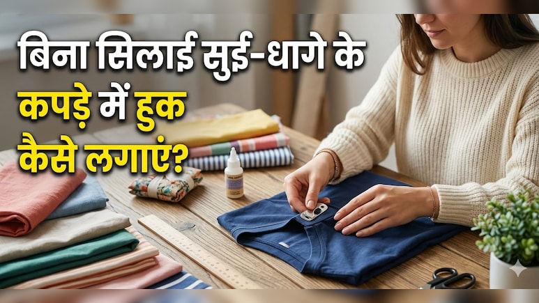 बिना सिलाई कपड़े में हुक लगाने का सबसे आसान तरीका...
