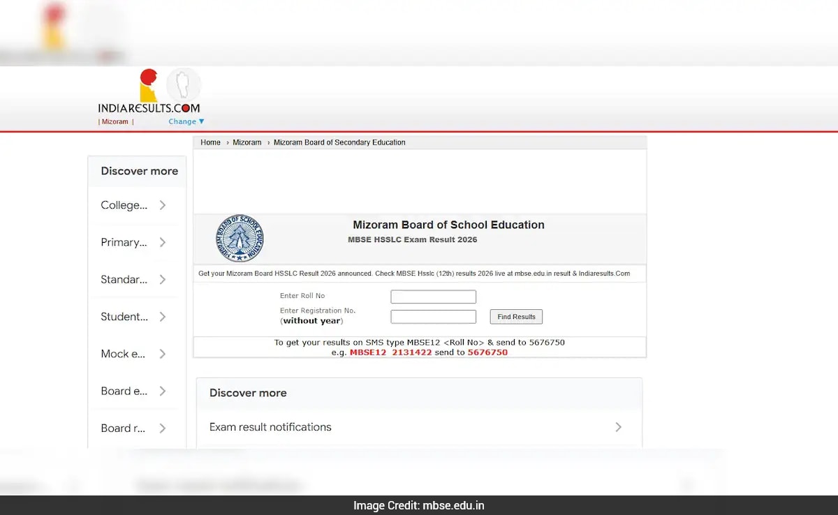 Mizoram Board HSSLC Result 2026 Out: Check Steps To Download Scorecard
