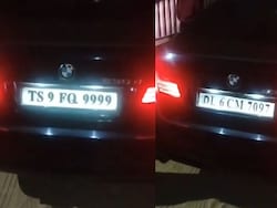 On Camera, BMW's Number Plate Flips From Telangana To Delhi Registration