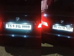 On Camera, BMW's Number Plate Flips From Telangana To Delhi Registration