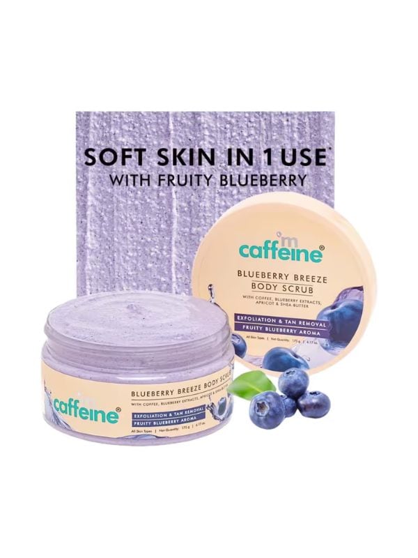 Click here to buy mCaffeine Blueberry Breeze Body Scrub