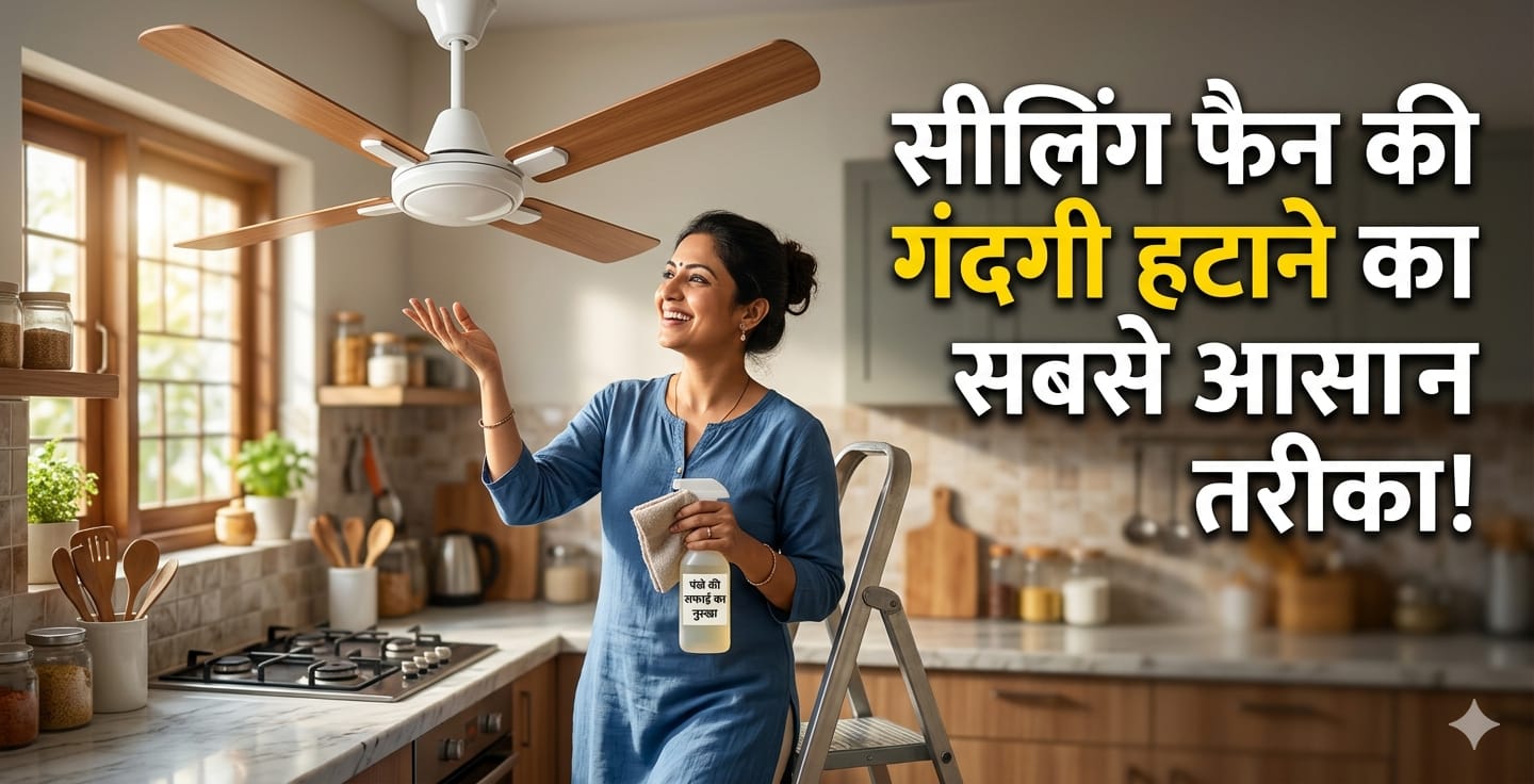 पंखे में जमा काली परत को अब घंटों रगड़ें नहीं, इस ट्रिक से एक ही बार में चमक जाएगा सीलिंग फैन