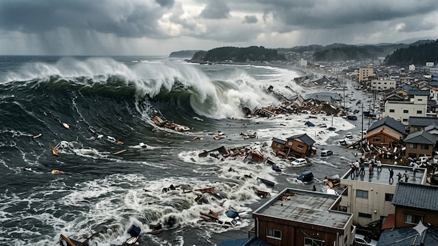 The biggest immediate risk is drowning or trauma from debris