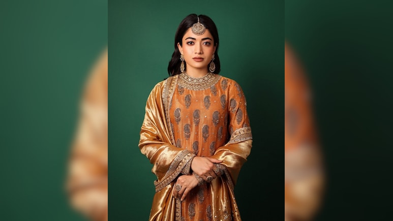 अक्षय तृतीया पर 'गोल्डन टच' में दिखीं रश्मिका मंदाना