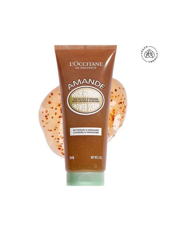 Click here to buy Loccitane Almond Nettoyante & Exfoliante, Cleansing & Exfoliating Shower Scrub