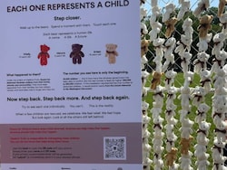 Stuffed Toys In US Capital Symbolise Displaced Ukrainian Children