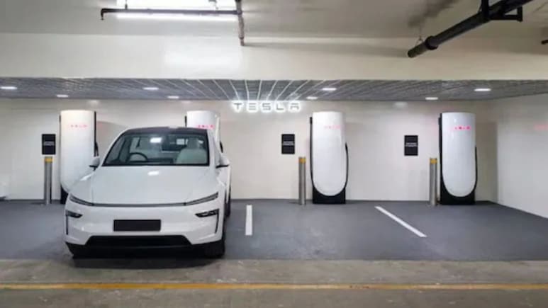 Tesla India Opens First In-Mall Charging Station In Navi Mumbai With Four V4 Superchargers