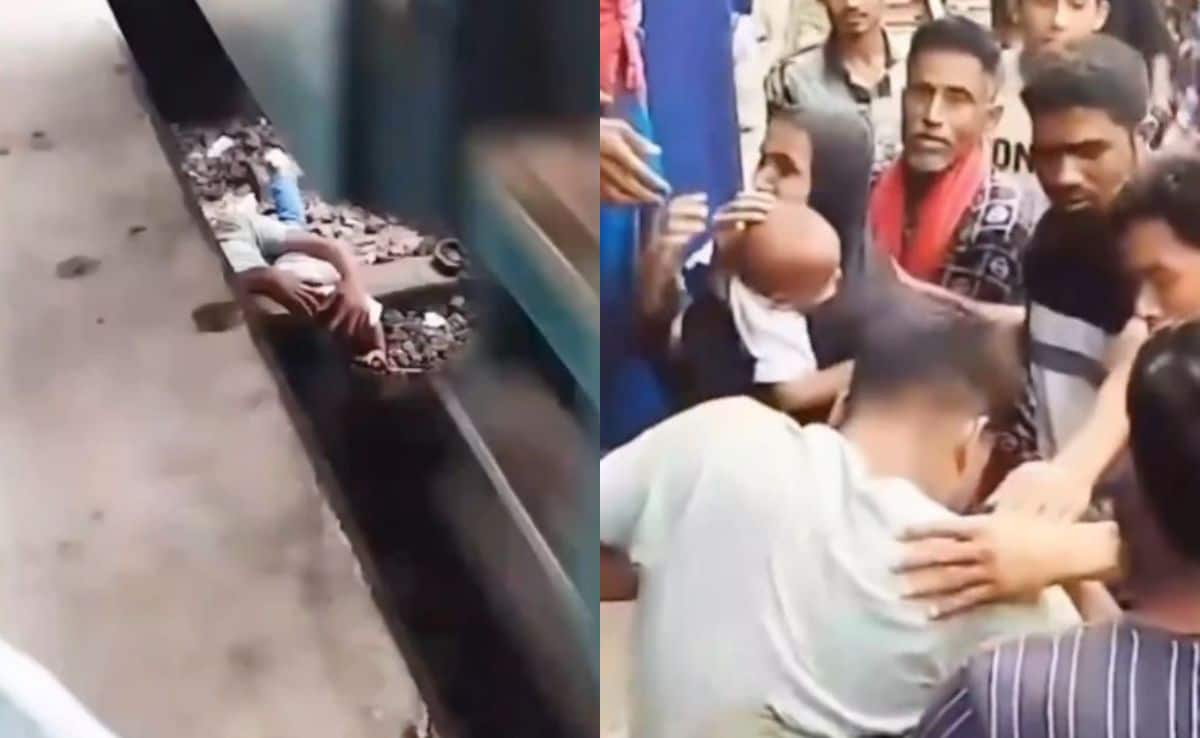 Father And Baby Survive Train Passing Over Them In Bangladesh | Viral Video