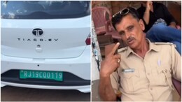 गजब है! इलेक्ट्रिक कार का 'धुआं' ढूंढ लाई नागौर पुलिस, बहस हुई तो ठोक दिया 1500 का जुर्माना