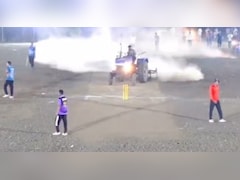 Watch: Tractor Drives Onto Cricket Field In Rural Tournament, Destroys Pitch As Play Is Cancelled. Video Viral