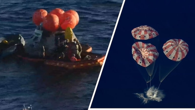 आग के गोले से निकला &lsquo;ओरियन&rsquo;, समुद्र में लैंडिंग&hellip; अंतरिक्षयात्रियों को नेवी ने निकाला, Artemis-2 ने रचा इतिहास