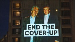 Watch: Trump-Epstein Videos Projected Onto Washington DC Building