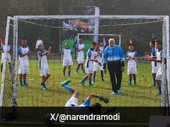 "<i>Mujhe Hara Do Ge</i>?" PM Modi Joins Gangtok Children For Game Of Football