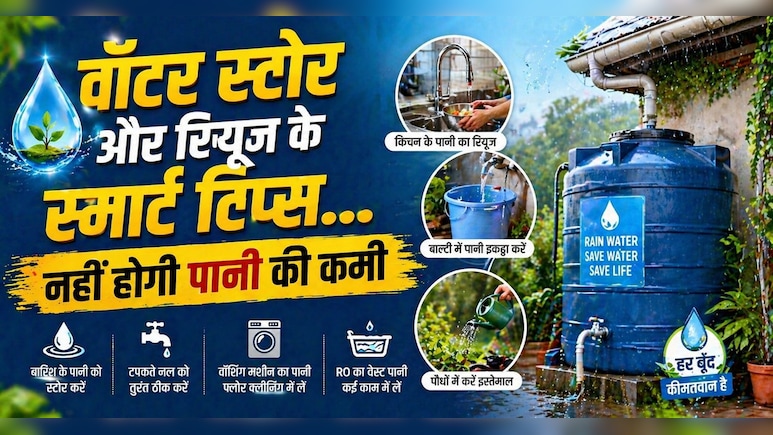 गर्मियों में पानी खत्म होने का डर? जानिए पानी को सही तरीके से स्टोर करने और बचाने के स्मार्ट टिप्स