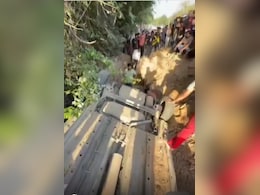 Narrow Escape For Woman Professor As Car Falls In Open Pit On Gurugram Road