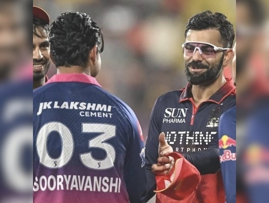 Virats Gesture For Sooryavanshi After 15-Year-Olds Stunning Knock vs RCB