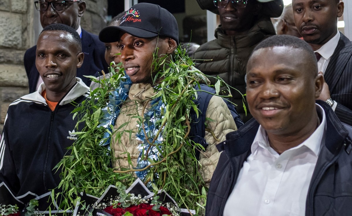 Marathon Record Breaker Sabastian Sawe Receives Heroic Welcome In Kenya