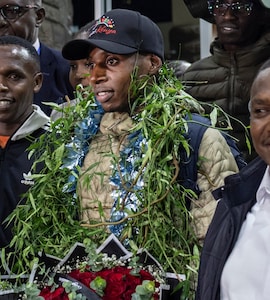 Marathon Record Breaker Sabastian Sawe Receives Heroic Welcome In Kenya