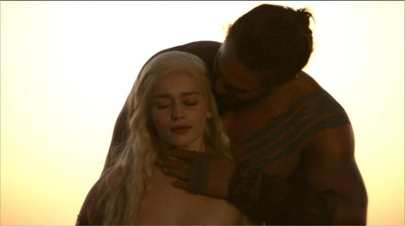 Khal Drogo and Daenerys in Game of Thrones