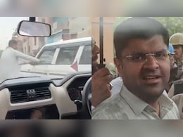 दुष्यंत चौटाला की गाड़ी के आगे अड़ाई बोलेरो, फिल्मी स्टाइल में दबोचने की कोशिश गाड़ी से लटके पूर्व डिप्टी सीएम