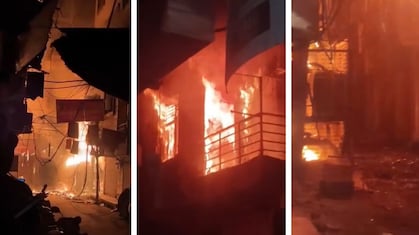 दिल्ली: लक्ष्मी नगर के रिहायशी इलाके में ट्रांसफार्मर में लगी आग, चार इमारतें जलीं, 14 फ्लैट आए चपेट में