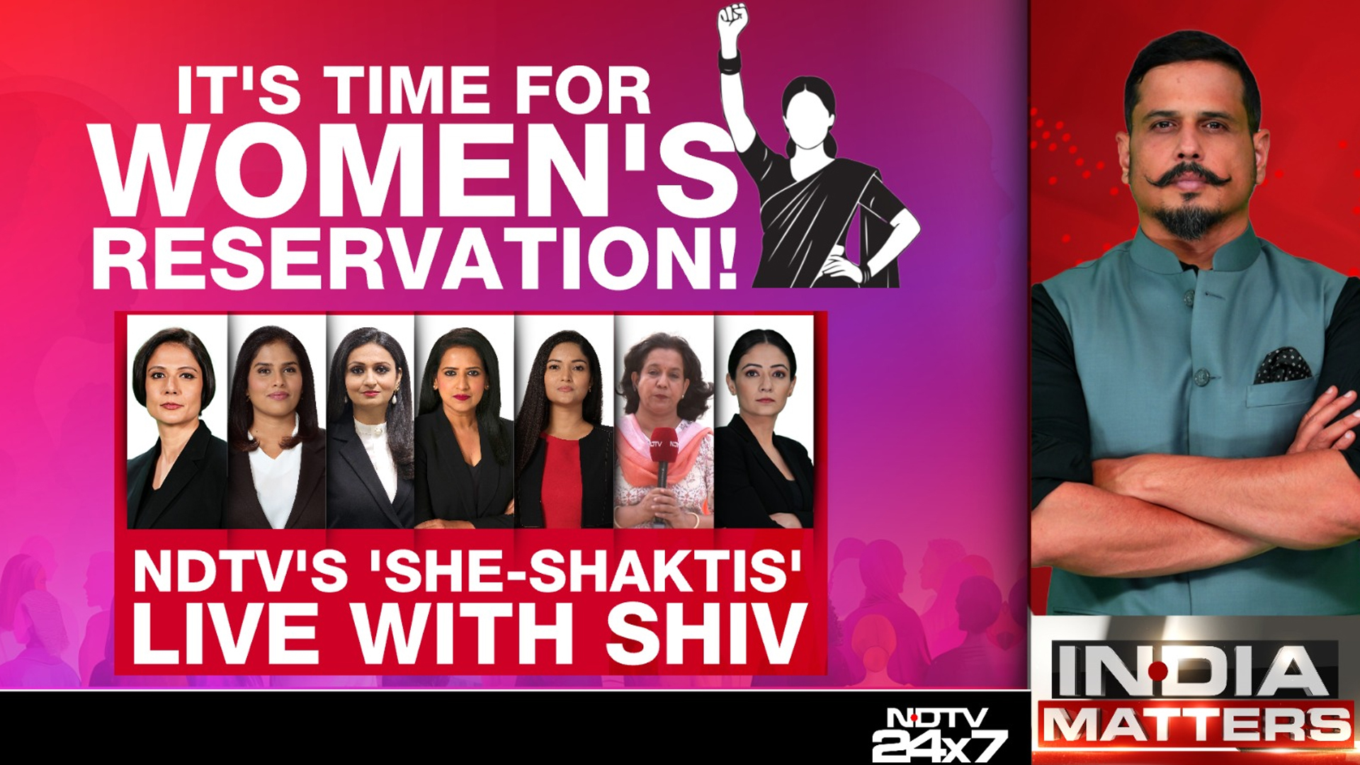 It's Time For Women's Reservation: NDTV's 'She-Shaktis' Live With Shiv Aroor