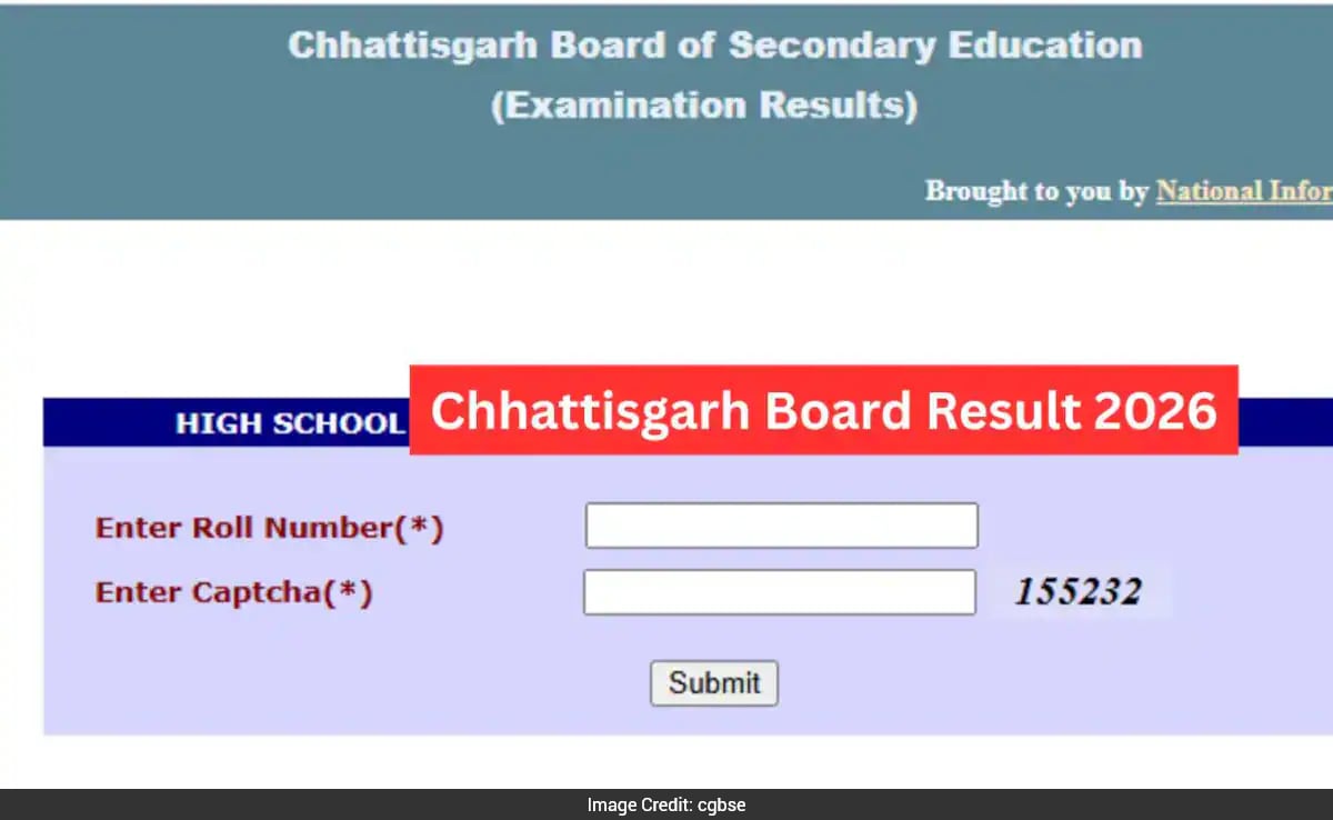 Chhattisgarh Board Result 2026 LIVE: CGBSE Class 10, 12 Marksheet Today At 2:30 PM, Download Link Here