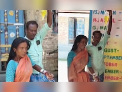 बीमार आंगनवाड़ी सेविका को हाथ में ग्लूकोज की बोतल लेकर आना पड़ा ऑफिस, VIDEO VIRAL