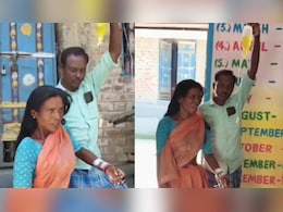 बीमार आंगनवाड़ी सेविका को हाथ में ग्लूकोज की बोतल लेकर आना पड़ा ऑफिस, VIDEO VIRAL