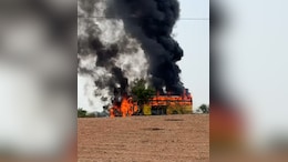 9 Of Family Killed As Car Catches Fire After Collision With Bus In Karnataka