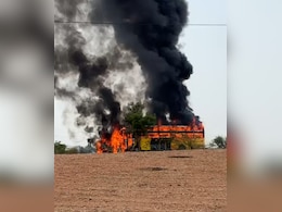 9 Of Family Killed As Car Catches Fire After Collision With Bus In Karnataka