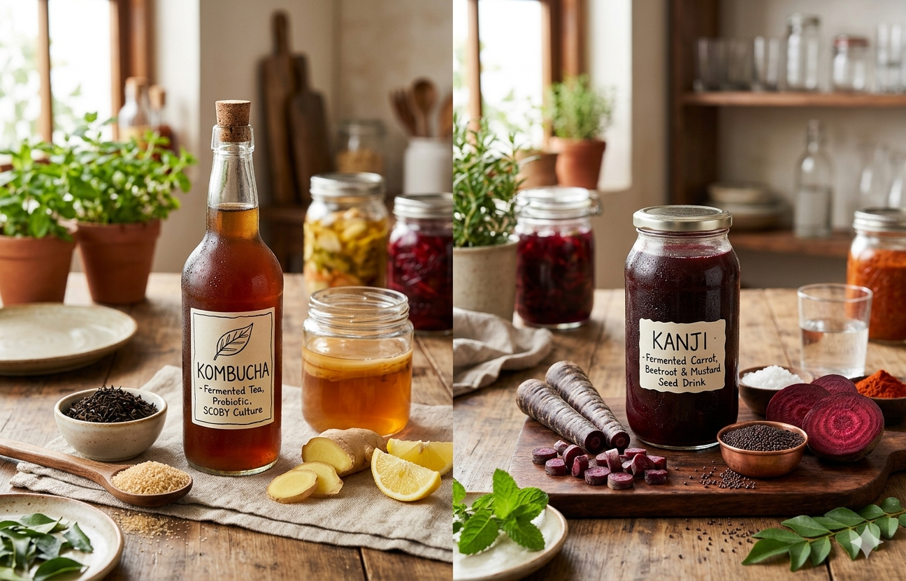 Kombucha vs. Kanji: Which One Is Better For Your Gut? Kombucha vs. Kanji: Which One Is Better For Your Gut?