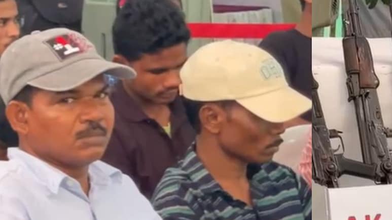 42 Maoists Including Top Commander Sodi Keshalu Surrender In Telangana