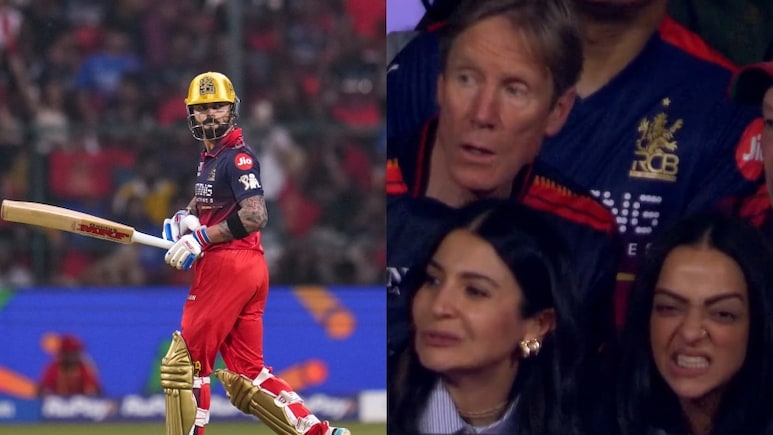 Video: विराट कोहली 49 रन पर हुए आउट, अनुष्का शर्मा ने पकड़ लिया माथा, रिएक्शन ने लूटी महफिल