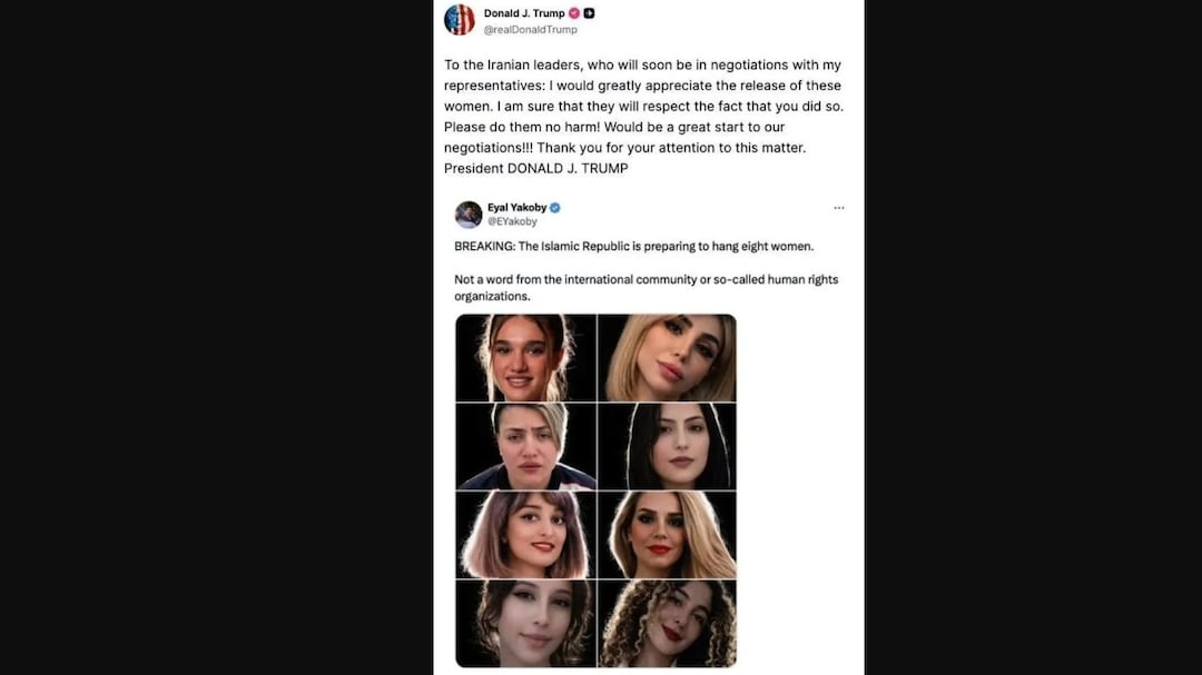 Trump asks Iran to release 8 women 