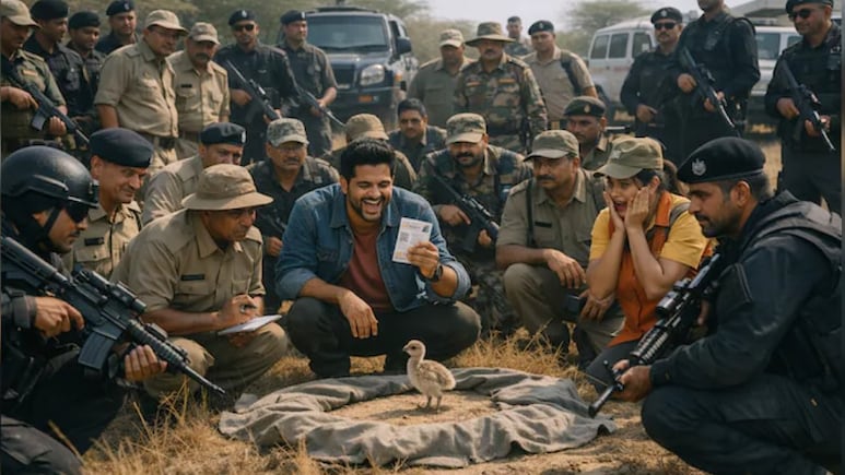 Meet India's Most Protected Newly Hatched Bird. Tiny Life Guarded Like A VIP By 50 Officials