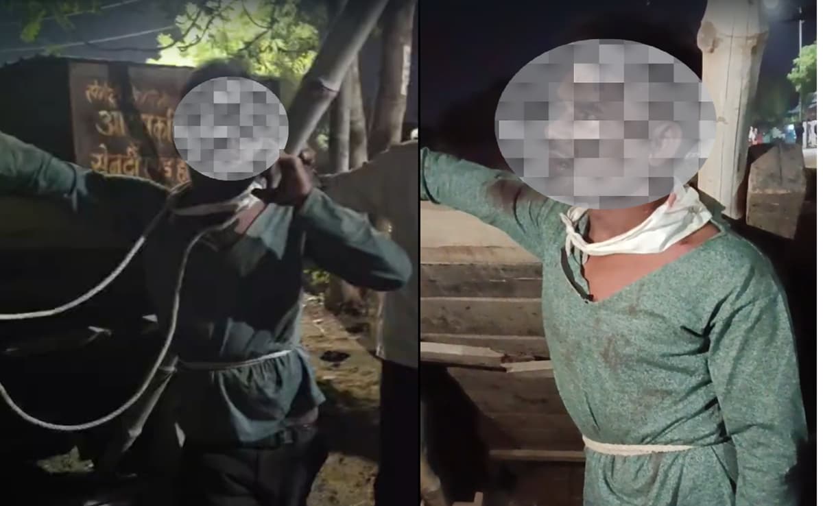 प्रेमिका को भगाने आया युवक पकड़ा गया, भीड़ ने खंभे से बांधकर की पिटाई, सतना में देर रात मच गया हंगामा