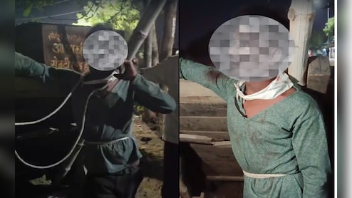 प्रेमिका को भगाने आया युवक पकड़ा गया, भीड़ ने खंभे से बांधकर की पिटाई, सतना में देर रात मच गया हंगामा