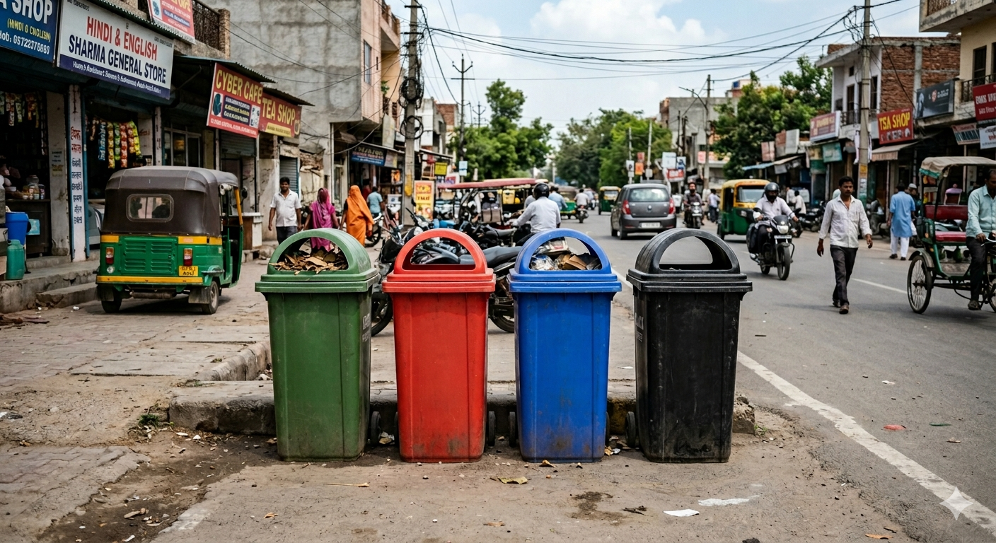 Green, Blue, Red, Black: 4-Dustbin Waste Rule Starting From Today