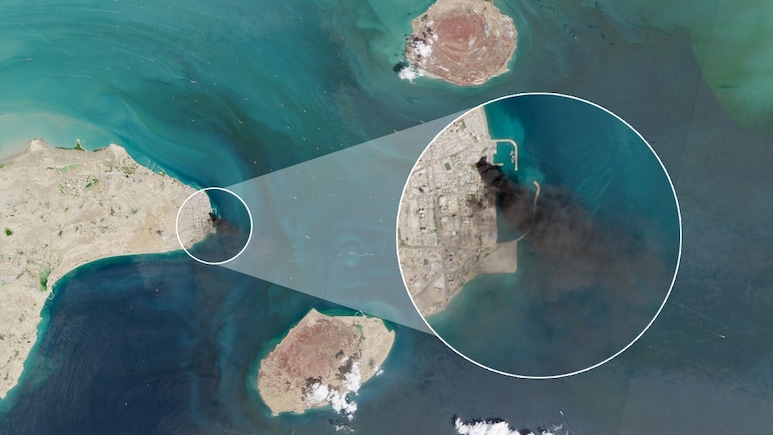Satellite Pic Shows Damage At Iran's "Toll Collector" Base Hit By Airstrikes