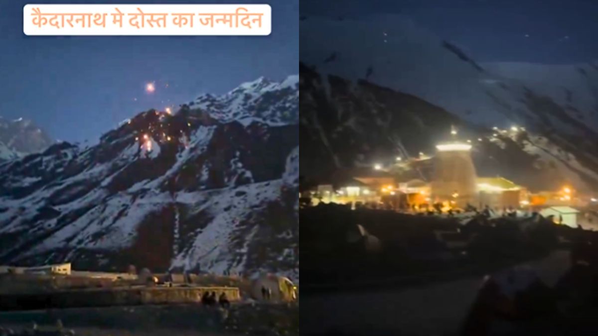 Video: Tourists Burst Crackers Near Kedarnath Temple For Birthday, FIR Filed