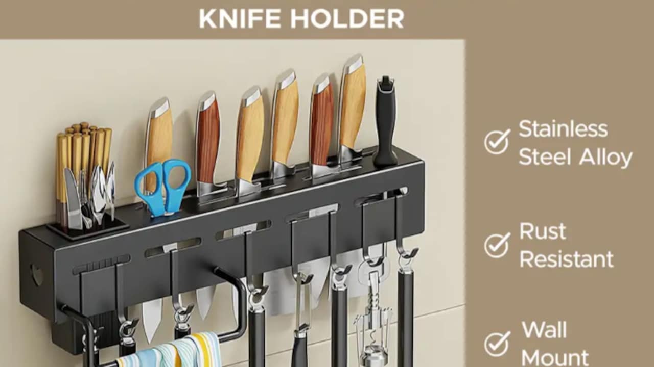 Click to buy FURIONE Wall Mount Knife & Cutlery Rack