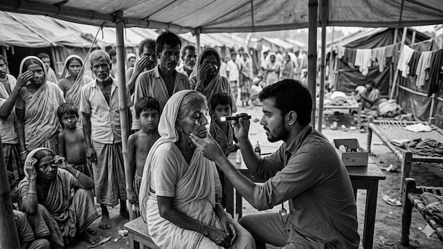 Conjunctivitis spread from refugee camps and beyond in Bengal, 1971