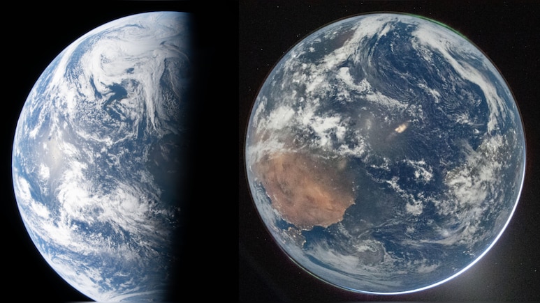 सुबह की लाली से रात की चमक तक, आर्टेमिस II की खिड़की से कैद हुई हमारी पूरी दुनिया, PHOTOS